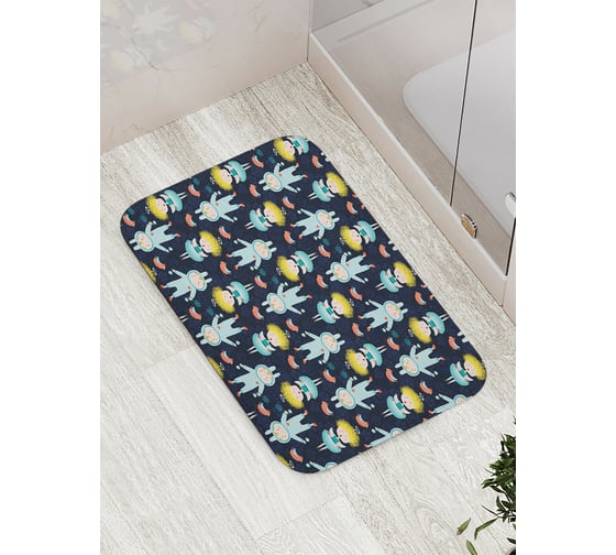 Коврик для ванной JOYARTY "мальчики-зайчики" противоскользящий, 52x77 см bath_419823 1