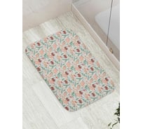 Коврик для ванной JOYARTY "дед мороз в елках" противоскользящий, 52x77 см bath_419829