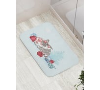 Коврик для ванной JOYARTY "праздничный кролик" противоскользящий, 52x77 см bath_419835