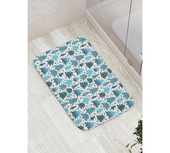 Коврик для ванной JOYARTY "зима в лесу" противоскользящий, 52x77 см bath_419839 1