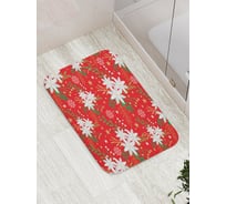 Коврик для ванной JOYARTY "подснежники зимой" противоскользящий, 52x77 см bath_419841