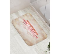 Коврик для ванной JOYARTY "новогодняя надпись" противоскользящий, 52x77 см bath_419855