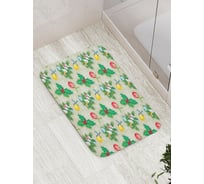 Коврик для ванной JOYARTY "елочные шары и рождественская звезда" противоскользящий, 52x77 см bath_419868
