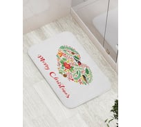 Коврик для ванной JOYARTY "новогоднее сердце" противоскользящий, 52x77 см bath_419880