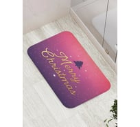 Коврик для ванной JOYARTY "фиолетовый новый год" противоскользящий, 52x77 см bath_419881