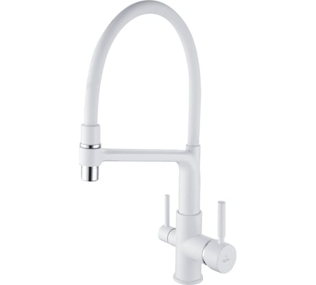Смеситель для кухни ROSE с подключением к фильтру питьевой воды, белый R658C