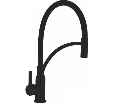 Смеситель для кухни SHEVANIK с гибким изливом, черный S643H-3