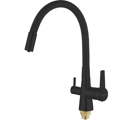 Смеситель для кухни SHEVANIK с подключением к фильтру питьевой воды, черный S668H