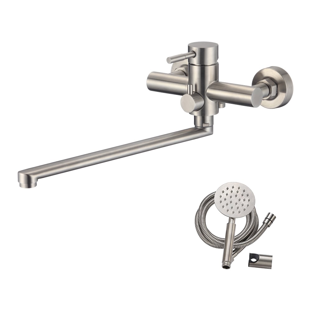 Смеситель для ванны с длинным изливом OLIVE'S balear нержавеющая сталь ...