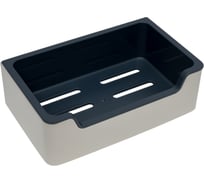 Мыльница FASHUN пластик+нерж черн-бел арт. A5339-8