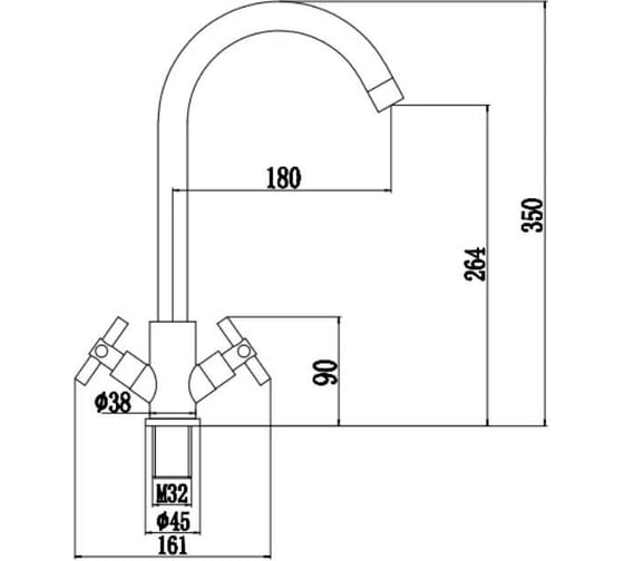 Смеситель для мойки Fmark FS8432H