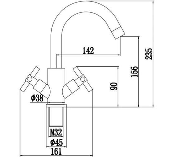 Смеситель для мойки Fmark FS8422H