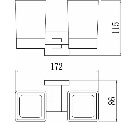 Держатель двух стаканов Savol S-06568Q