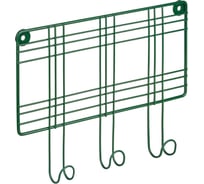 Планка с 3 крючками Moroshka Tartan 24x2.5x18 см, зеленая 920-013-02