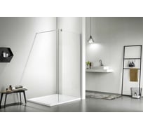 Душевая перегодка Aquatek AQ NAR 6310-80 Walk in с держателем, 800x2000 мм, профиль хром, прозрачное стекло 00000124169