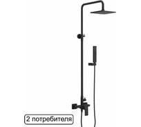 Система для душа наружного монтажа Excellent Rain Keria черный матовый AREX.2081BL