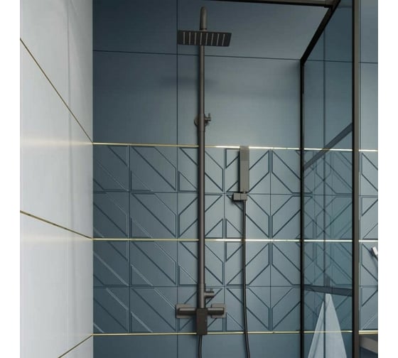 Система для душа наружного монтажа Excellent Rain Keria черный матовый AREX.2081BL