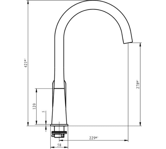 Смеситель для кухонной мойки Savol SK-H6004