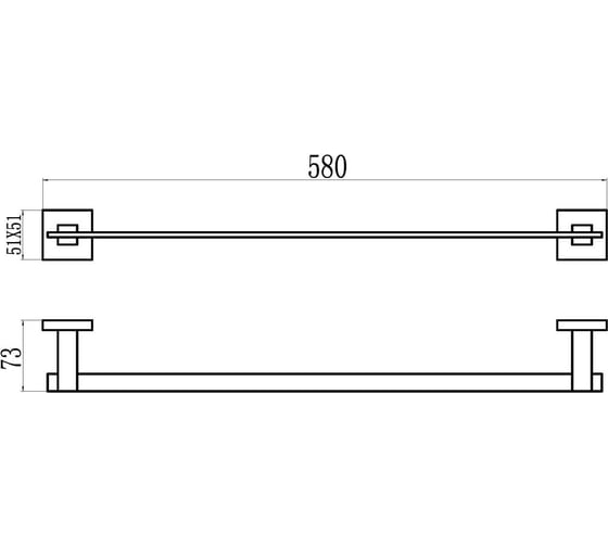 Держатель для полотенец Savol прямой 60 см S-06524Q