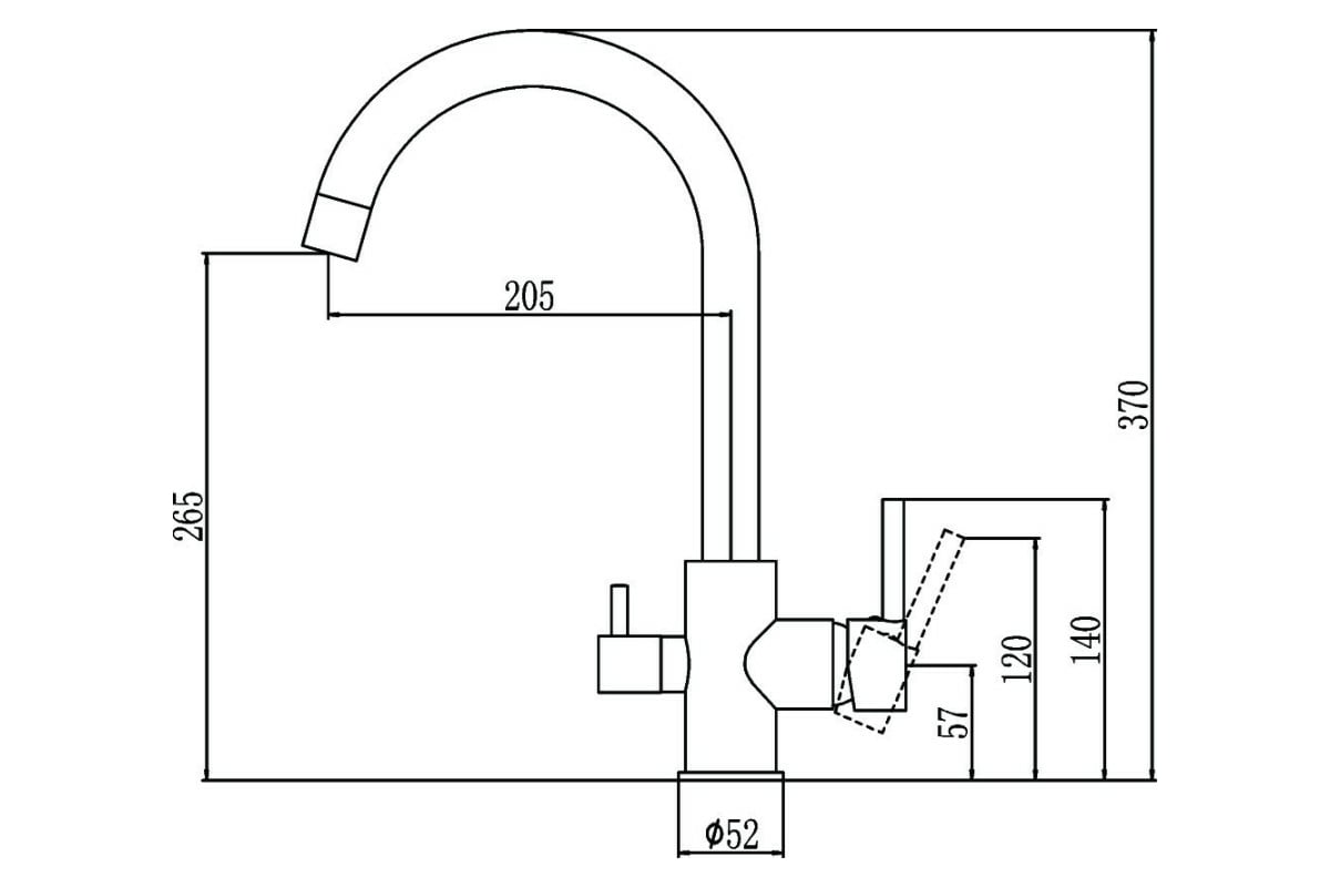 Смеситель для кухонной мойки под фильтр Savol S-L1802C - выгодная цена ...