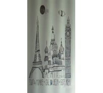 Штора для ванной Zalel Фотопринт 180*180 Paris & London DX-021 без колец 521809