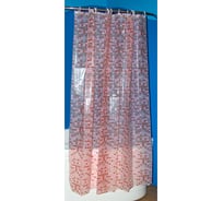 Штора для ванной Zalel PEVA эконом 180*180 розовая с кольцами 524922