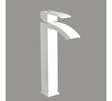 Смеситель для умывальника FASHUN высокий, H=328 мм, белый, сталь SUS304 карт. D=35 мм, излив H=265мм, L=118мм FAS A51218-8