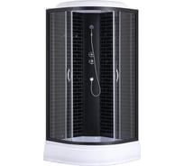 Душевая кабина Loranto 100x100x215 см, поддон, стекло 4 мм, профиль черный cs-6610-25gb 100 00078799