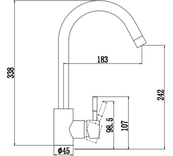 Смеситель для кухонной мойки Fmark FS8232H
