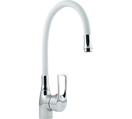 Смеситель для мойки с высоким изливом из силикона Славен белый ц2б, СЛ-ОД-Ц2Б