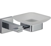 Мыльница Savol стеклянная, с настенным держателем, хром s-06559a  23988