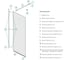Душевая перегородка IDDIS Slide walk in графитовая 110x195 SLI8GS1i23 7