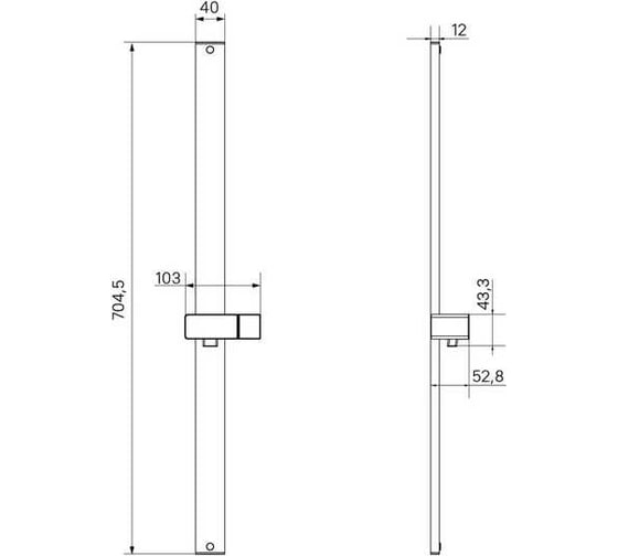 Стойка для душа IDDIS Optima home черная, матовая OPH70B0i17