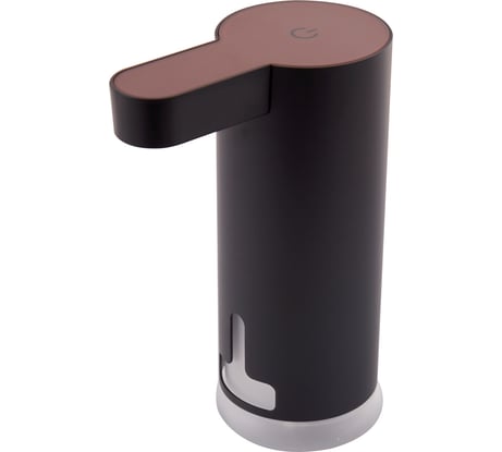 Сенсорный диспенсер для пены и жидкого мыла FASHUN с USB подзарядкой, металл, черный, с бордово-коричневой панелью A411-7