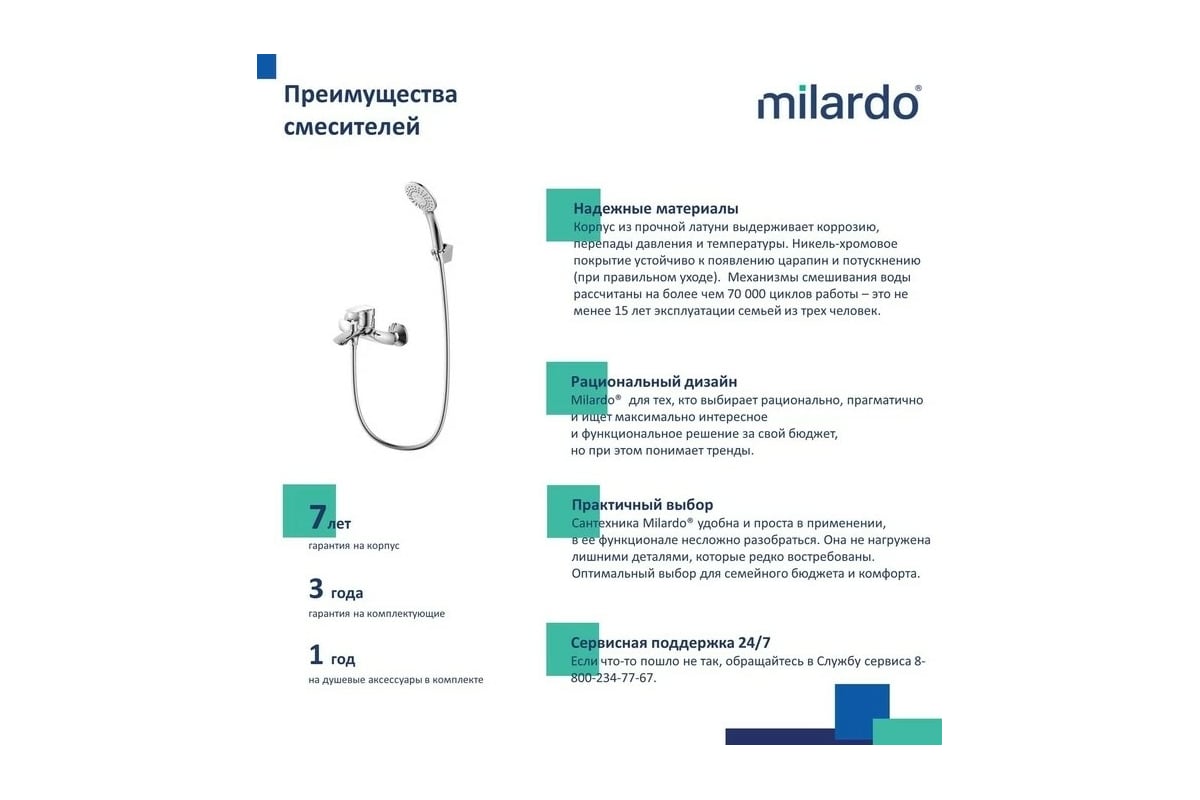 Смеситель для ванны Milardo Rora глянцевый хром RORSB00M02 - выгодная цена,  отзывы, характеристики, фото - купить в Москве и РФ