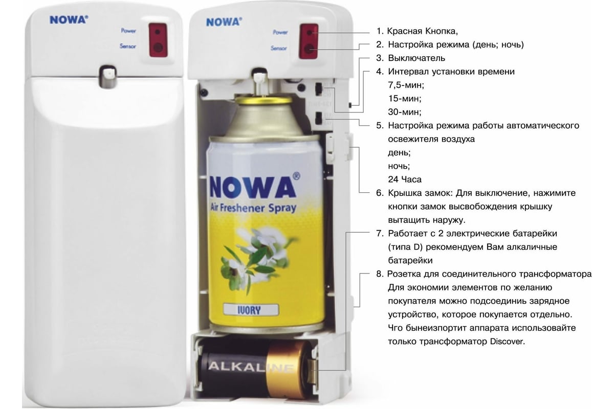 Автоматический освежитель воздуха NOWA NW0245 - выгодная цена, отзывы,  характеристики, фото - купить в Москве и РФ