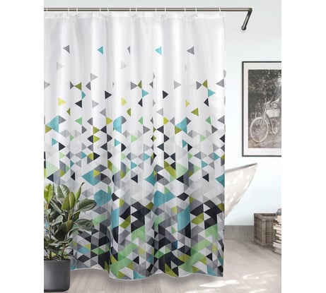 Штора Bath Plus 180x180 д/в triangular sublimation multi ch-21257/1
