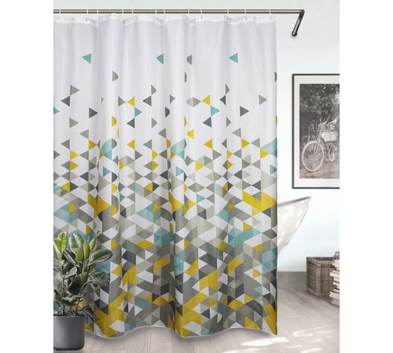 Штора Bath Plus д/в 180x180 triangular sublimation ii ch-21329 1