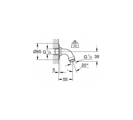 Душевой кронштейн Grohe Relexa 28429000
