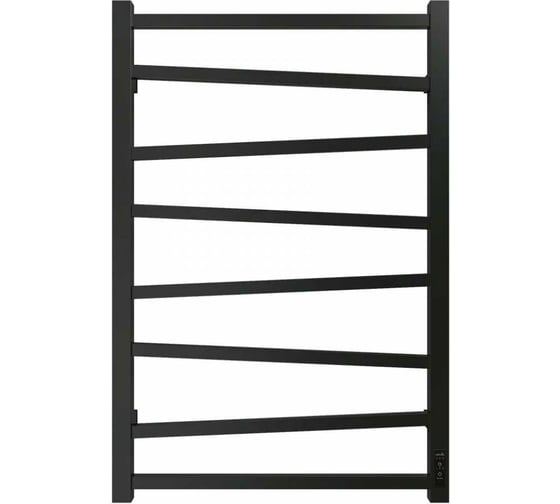 Электрический полотенцесушитель GROIS с/т zigzag gr-103 500/800 п8 ral9005 черный матовый диммер справа GR-103 50/80 П8 9005 R