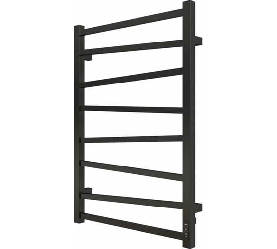 Электрический полотенцесушитель GROIS с/т zigzag gr-103 500/800 п8 ral9005 черный матовый диммер справа GR-103 50/80 П8 9005 R