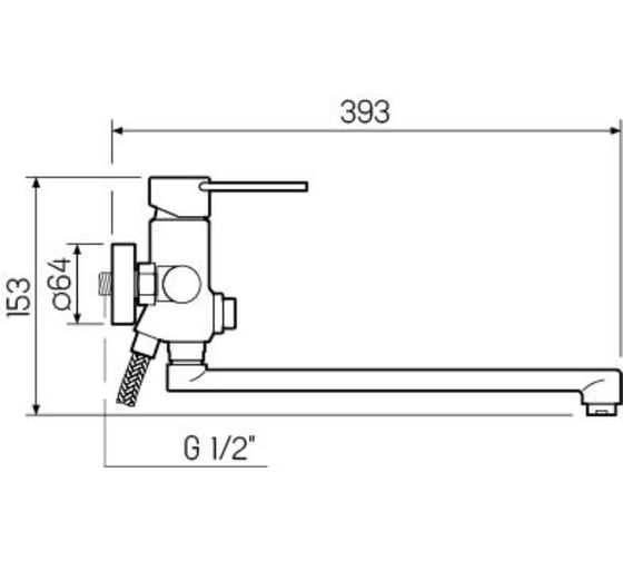 Смеситель для ванны РМС SL130-006EK