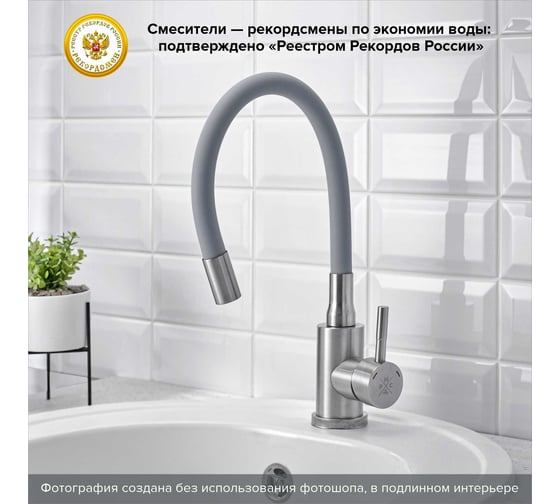 Смеситель для кухни Ростовская мануфактура сантехники SUS124GY-016F