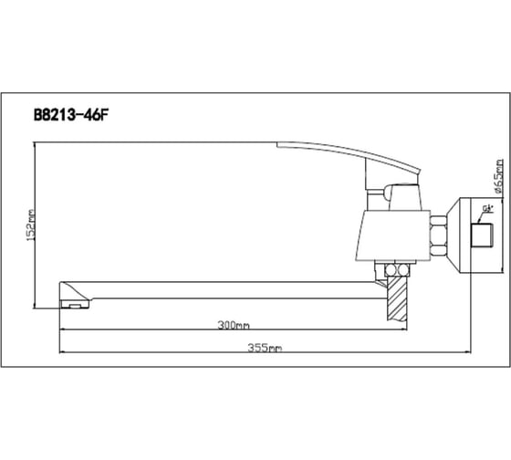 Смеситель для ванны BOOU из латуни B8213-46F