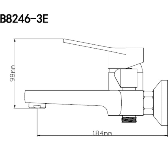 Смеситель для ванны BOOU из латуни B8246-3E