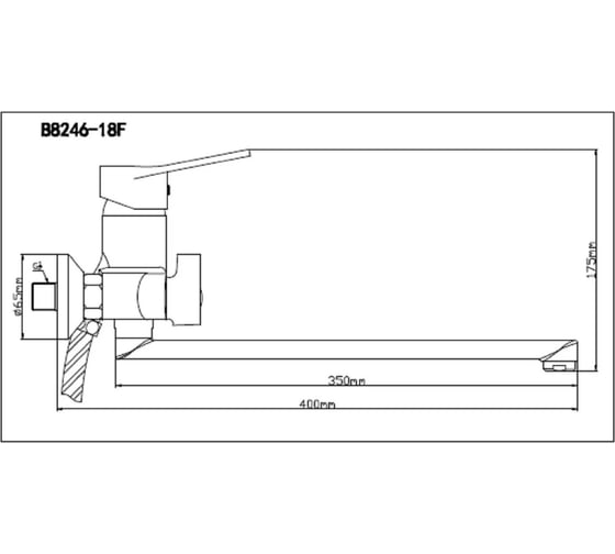 Смеситель для ванны BOOU из латуни B8246-18F