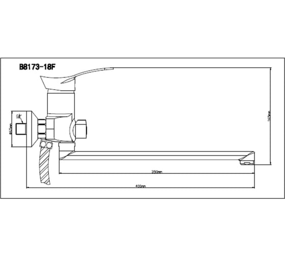 Смеситель для ванны BOOU из латуни B8173-18F