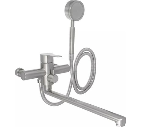 Смеситель для ванны СоюзКран с душем, прямой излив 35 см, керамический картридж 40 мм SS08-P118 567-094