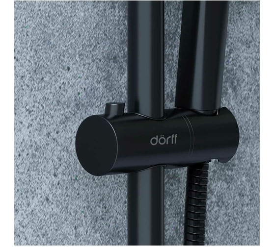 Душевая система без смесителя Dorff Norma new черная D0712020