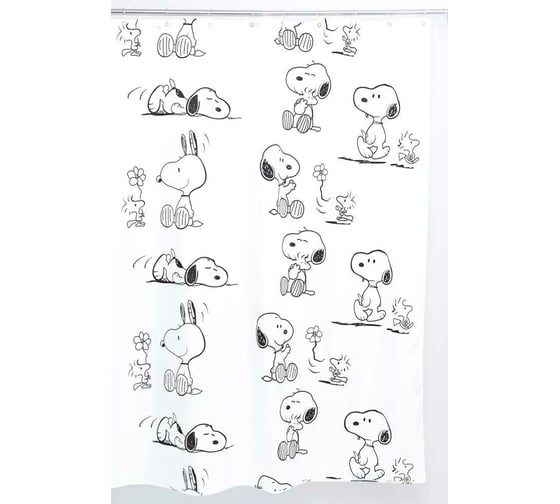 Занавеска для ванной комнаты MY SPACE SNOOPY 180x180 Polyester PR180180002
